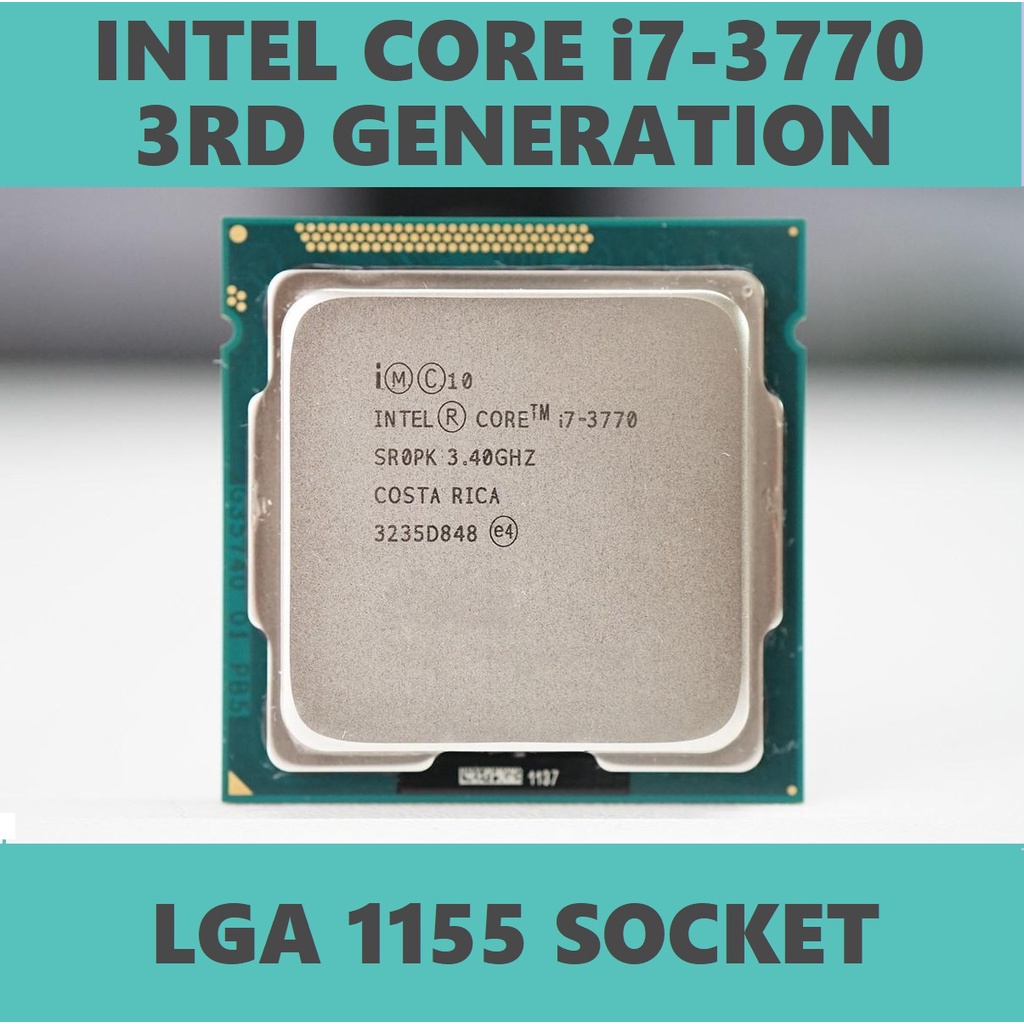 Intel Core i7 3770 3rd gen processor cpu for desktop socket