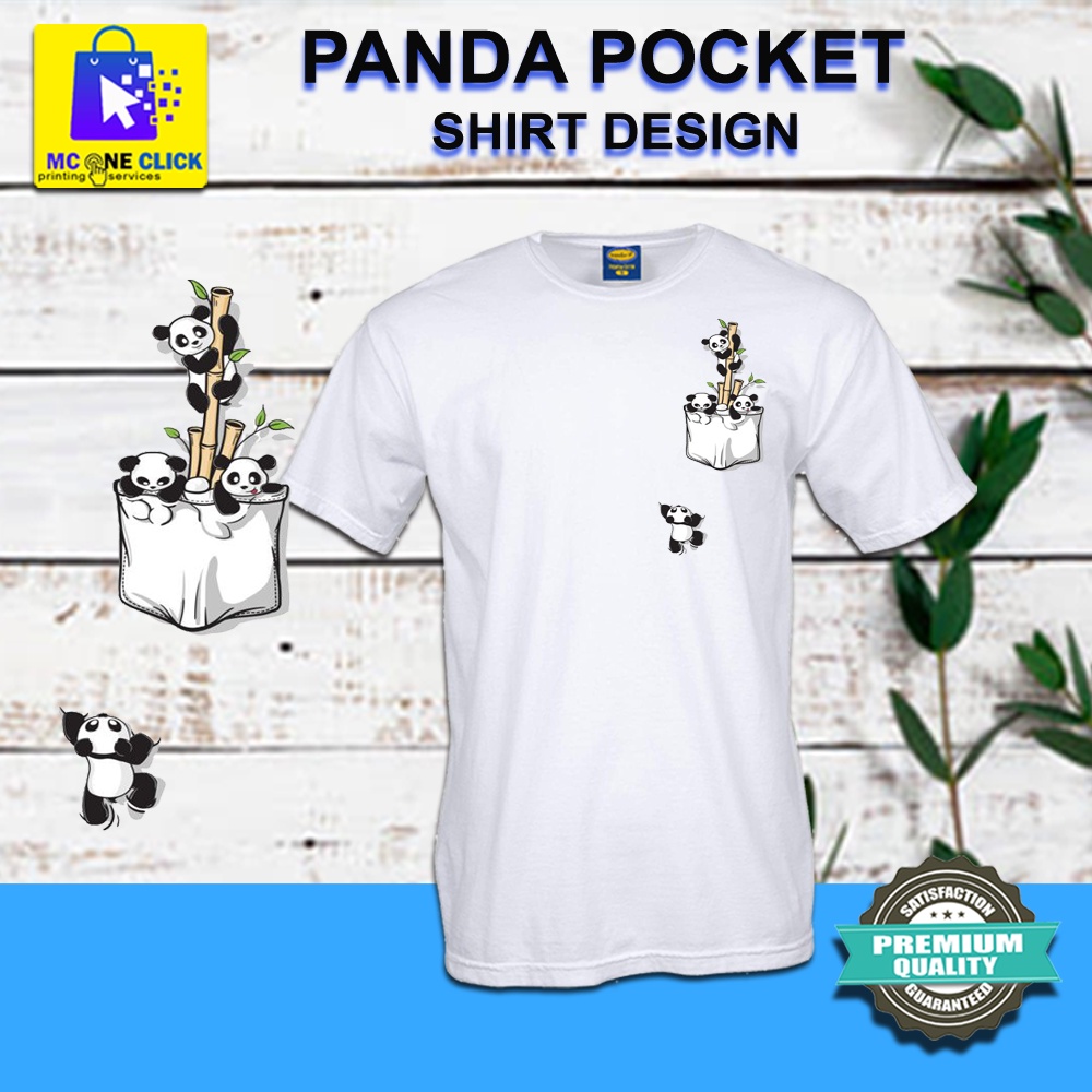 Panda pocket outlet t shirt