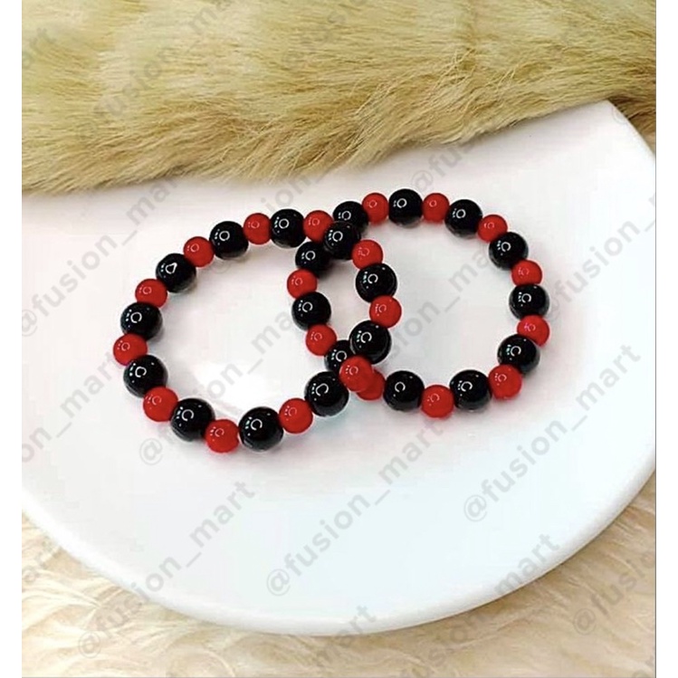 Red and black 2025 beads bracelet for baby