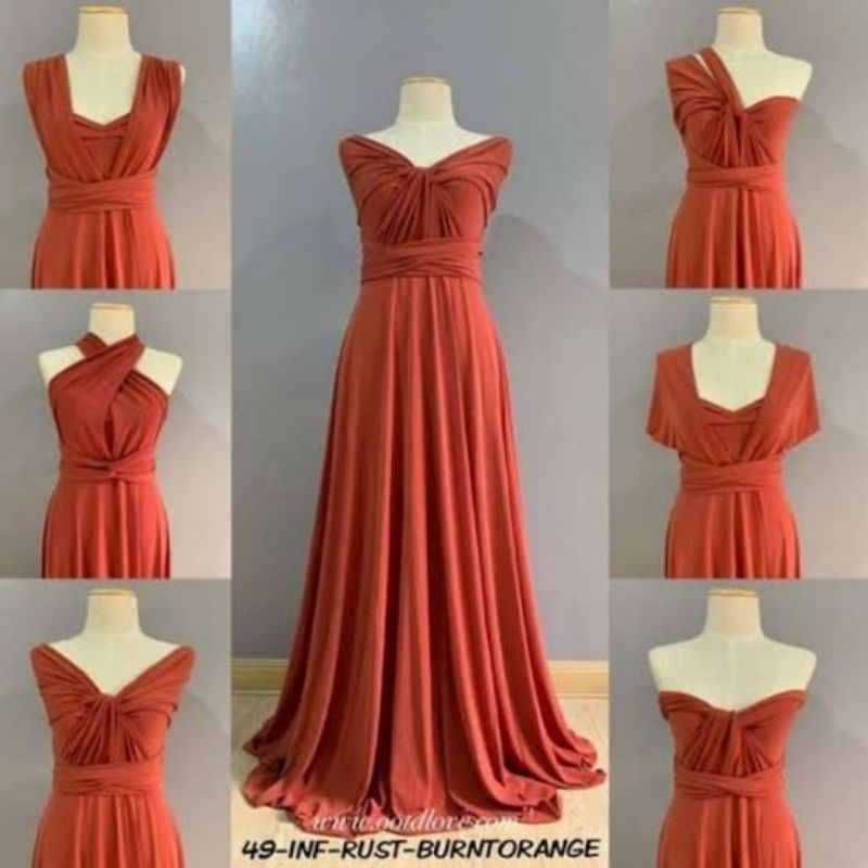 Rust best sale infinity dress