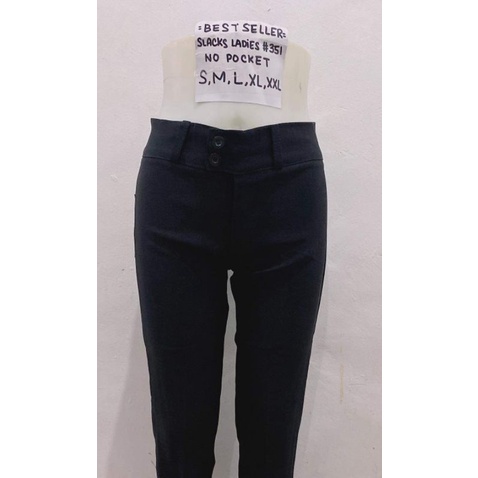 Office Slacks no Pocket black Shopee Philippines