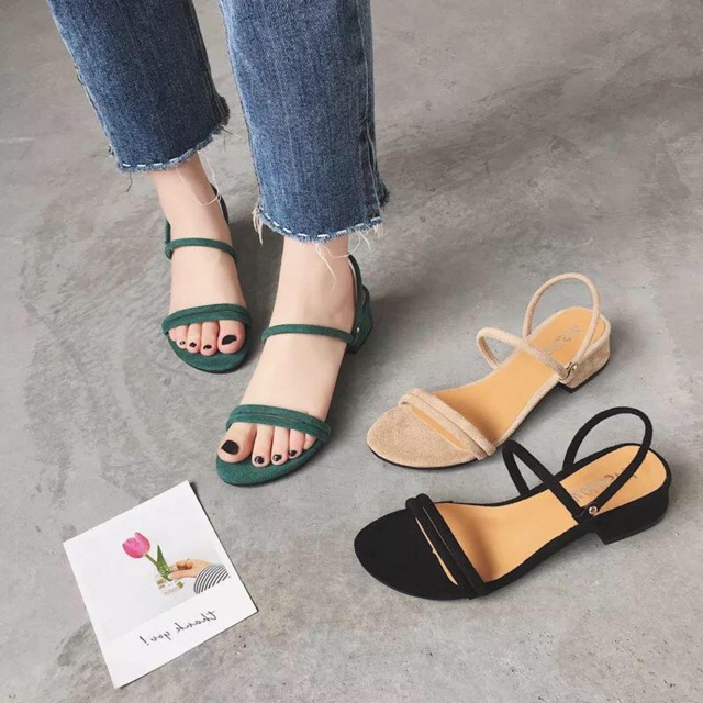 Korean 2025 sandals flat