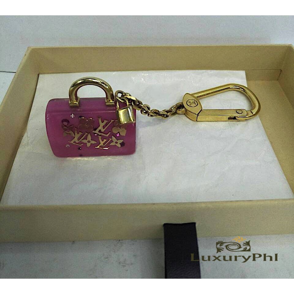 Auth LOUIS VUITTON Porte Cles Speedy Inclusion Key Ring Charm