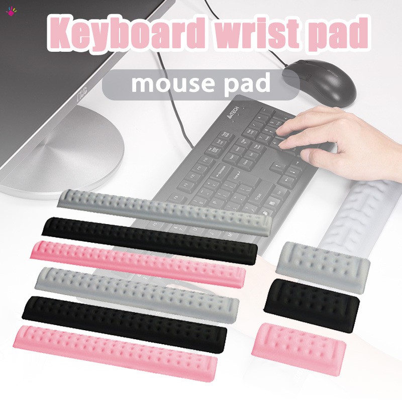 BRILA Memory Foam Mouse & Keyboard Wrist Rest Support Pad Cushion Set