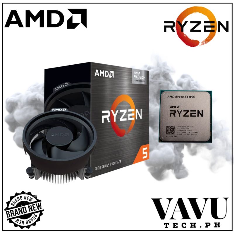 AMD Ryzen 5 5600G 6-Core 12-Thread Unlocked Desktop Processor with Radeon  Graphics