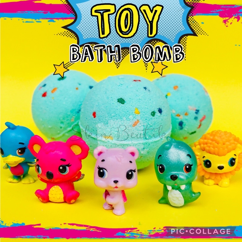 Bath bomb deals with toy inside