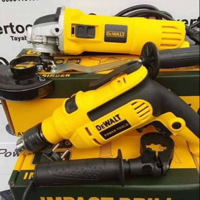 Dewalt grinder outlet and drill set