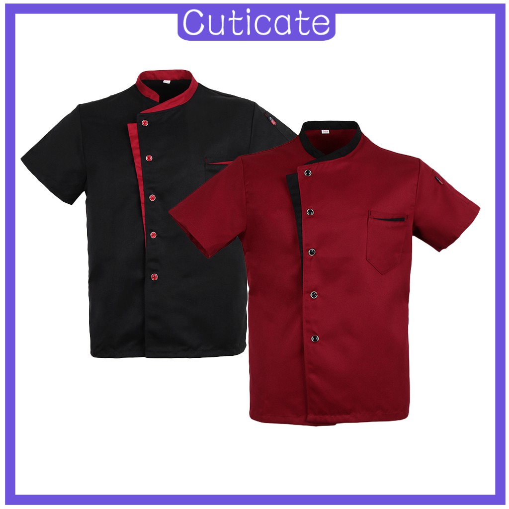 Red and black hot sale chef coat