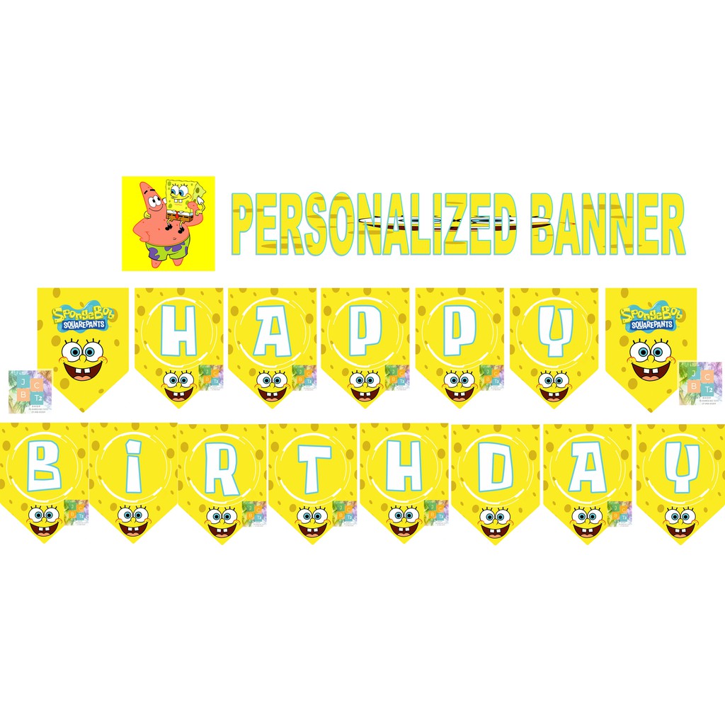 Spongebob Birthday Banner