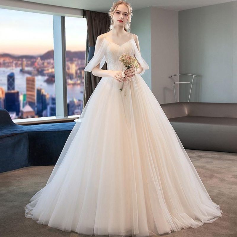 Old rose 2024 wedding gown