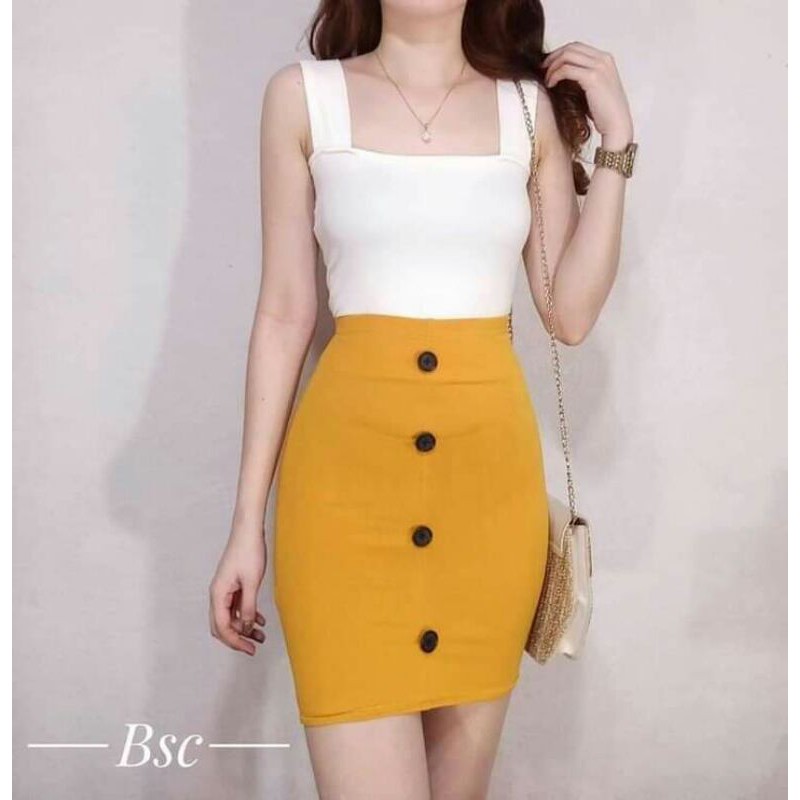 Pencil cut skirt shopee store