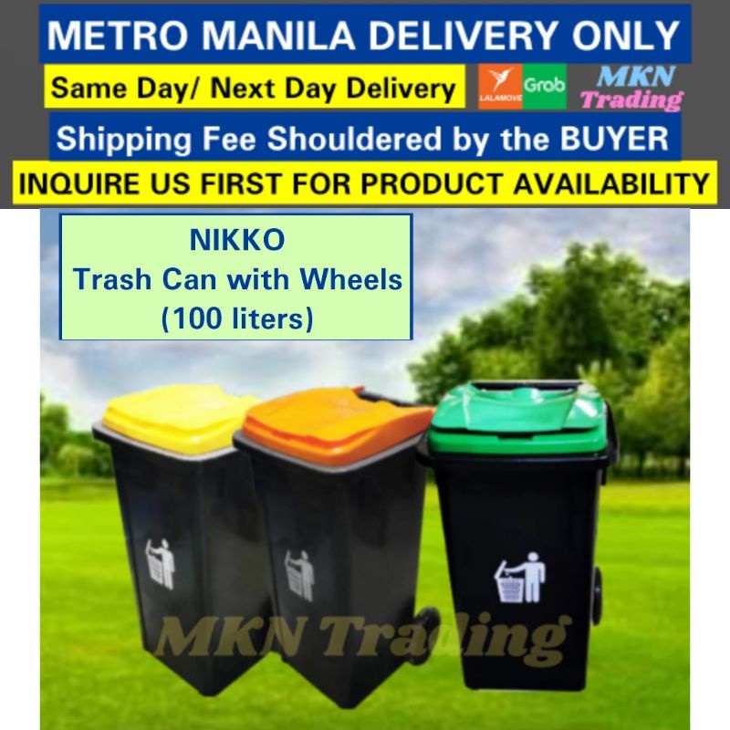 TRASH BIN 80L Orocan trash Can with Wheels and lock 80L Basurahan Garbage  Bin/basurahan/basket