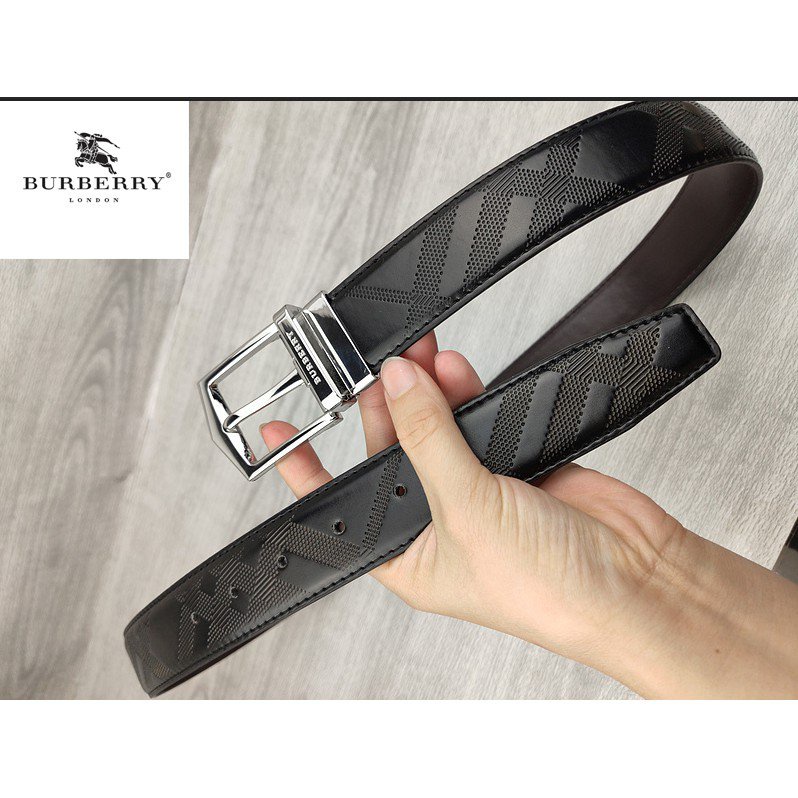 Burberry belt best sale mens grey