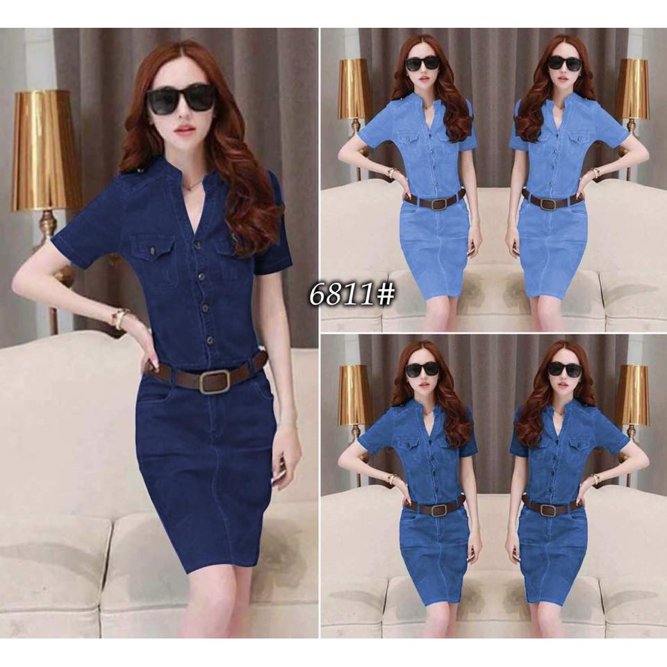 Shopee hot sale denim dress