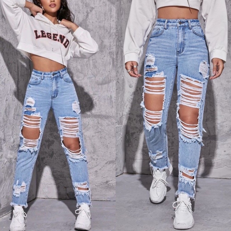 Tattered jeans best sale for women