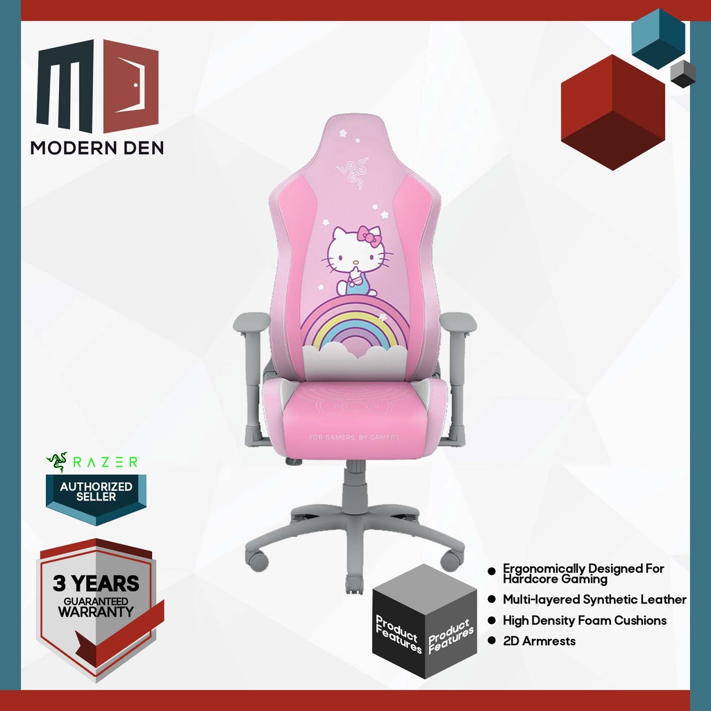 Pink hello kitty online gaming chair