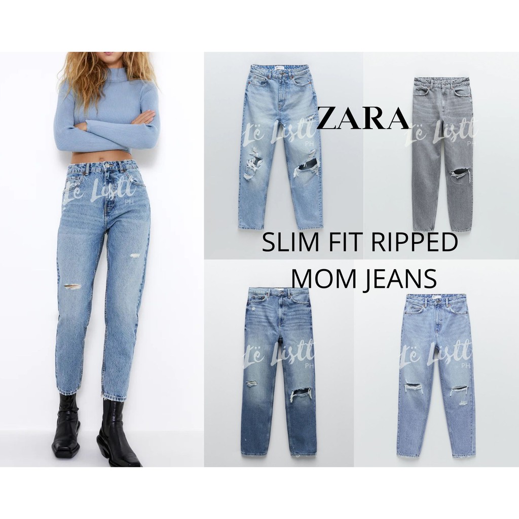 Ripped mom jeans on sale zara