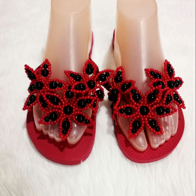 Beaded discount slippers designs