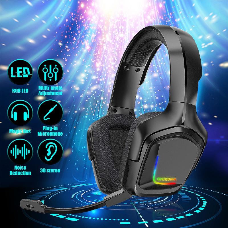 ONIKUMA K20 Wired Gaming Headsets With Microphone RGB Light – Onikuma Gaming