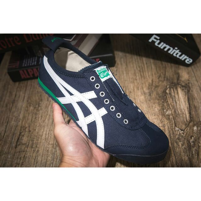 Onitsuka tiger slip on navy blue online