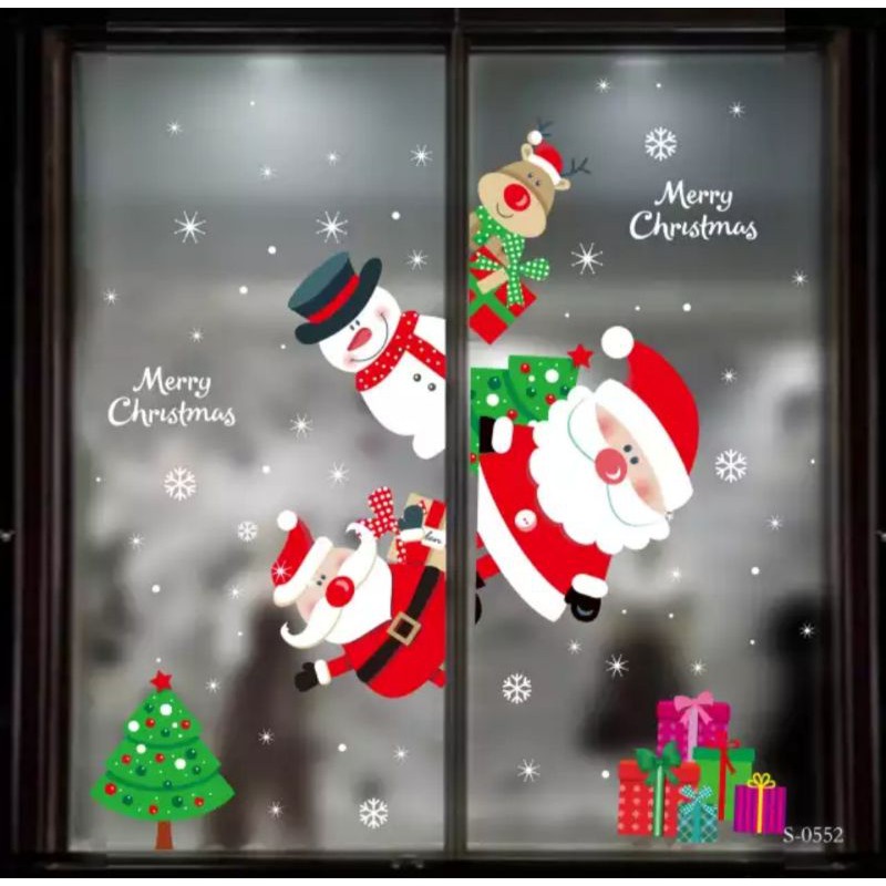 CHRISTMAS WINDOW STICKERS Removable DIY WINDOW,DOOR STICKER ...
