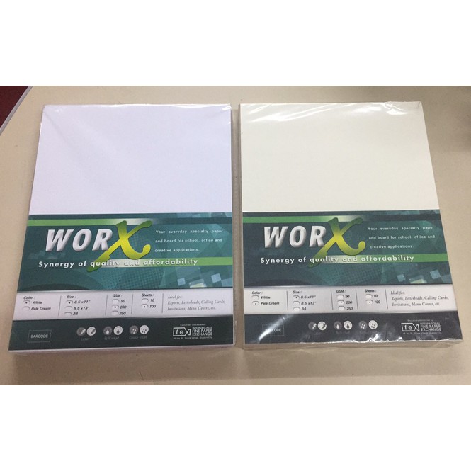 Worx specialty board 100 sheets for certificates calling cards