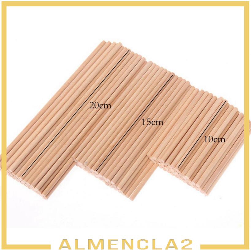 Wooden Dowel Rods Wood Sticks, 12x0.79 Round Wooden Dowels Rod