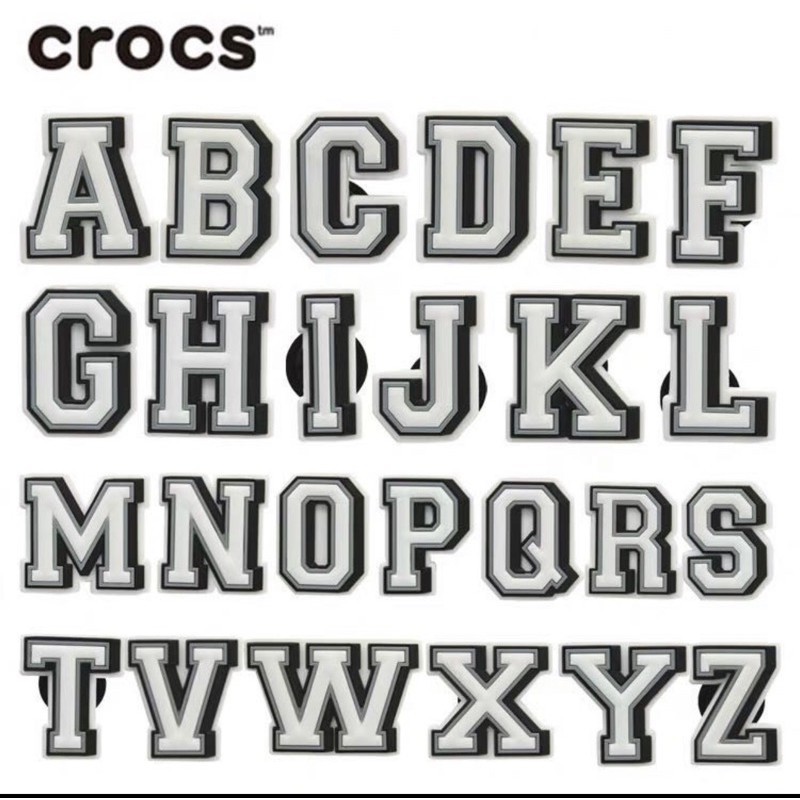 Alphabet croc cheap charms