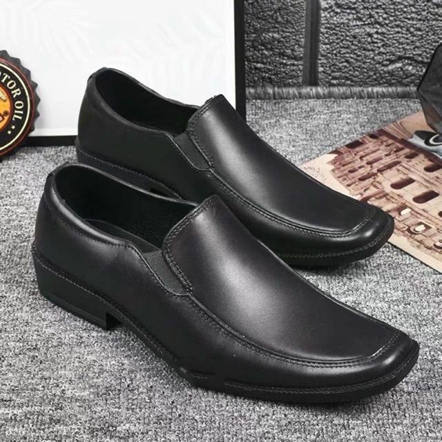 Black shoes for men rubber formal shoes COD 6085 Shopee Philippines