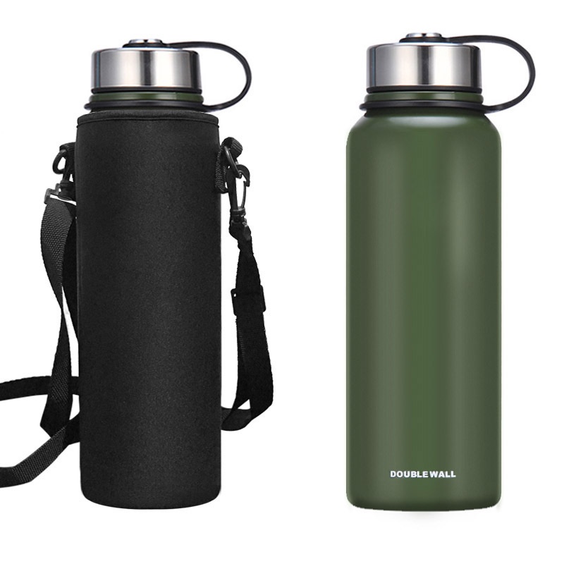 1pc 1700ml Large Capacity Black Space Cup, Portable Fitness Water Bottle  For Men And Women, Outdoor Sports