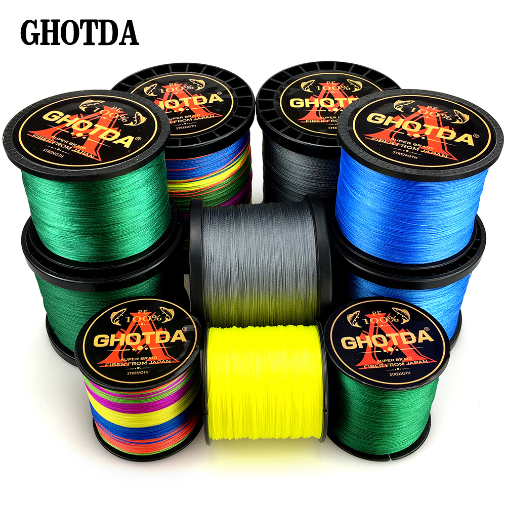 GHOTDA Fishing Line PE 100m 12/9 Strands Super Strong Braided Wire