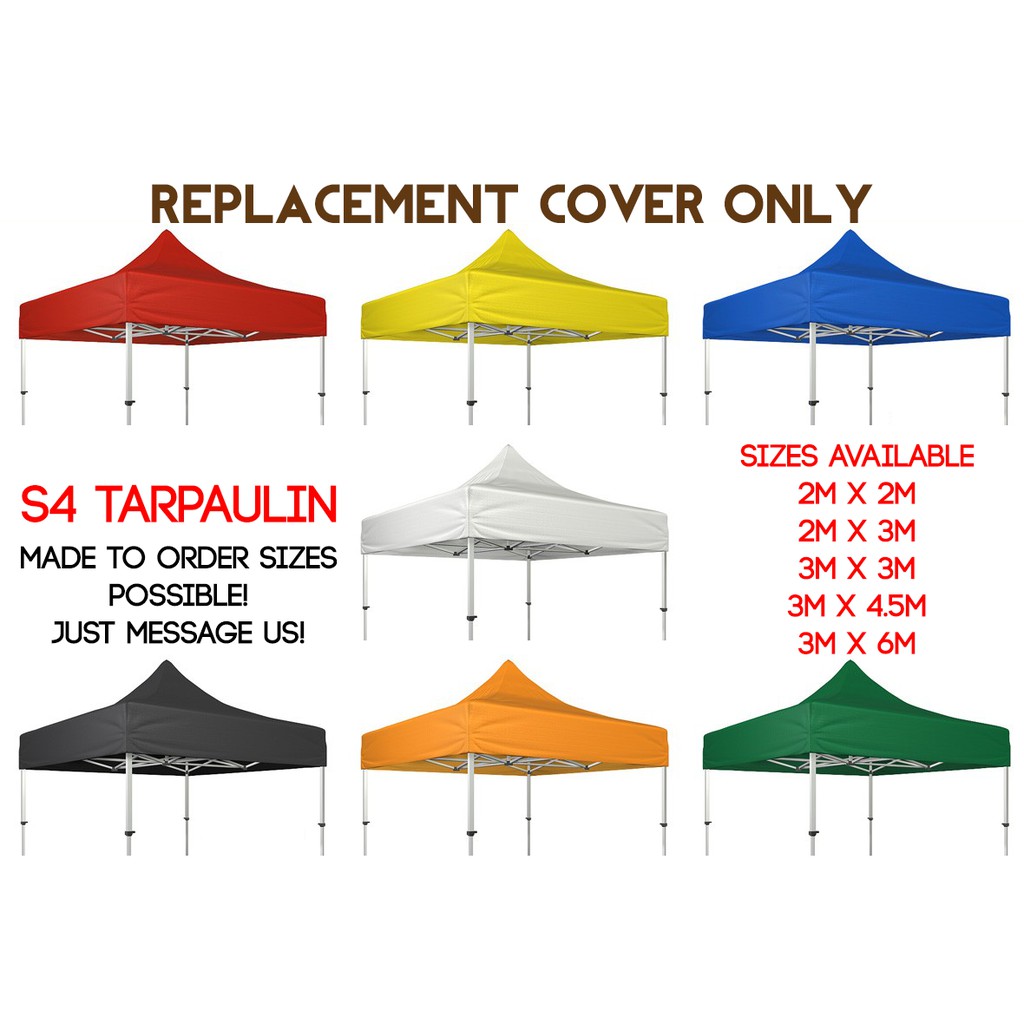 REPLACEMENT COVER ONLY Retractable Tent Canopy Shade Tarpaulin
