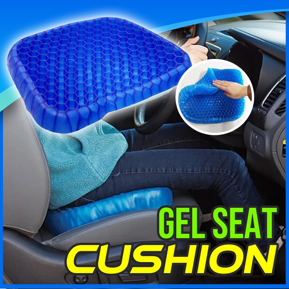 Gel Seat Cushion for Car, Home, and Office Breathable Silicone Honeycomb  Flex Support Seat Pad