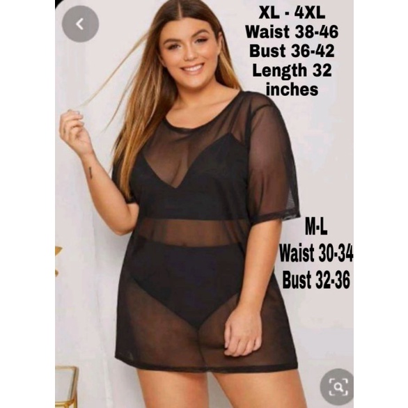 PLUS SIZE SWIMWEAR COVER UP DRESS (INNER OPTIONAL)