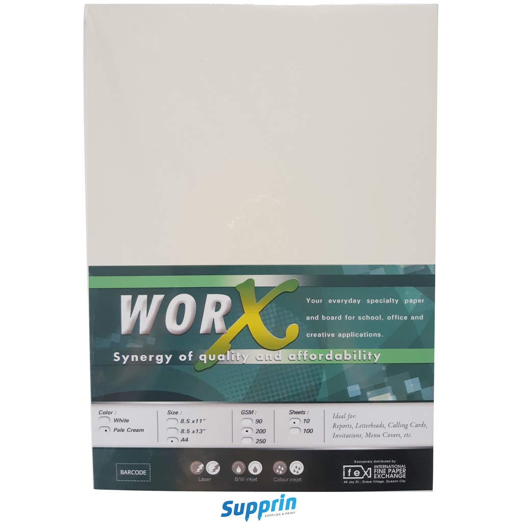 Worx Board A4 200gsm One 1 pack Shopee Philippines