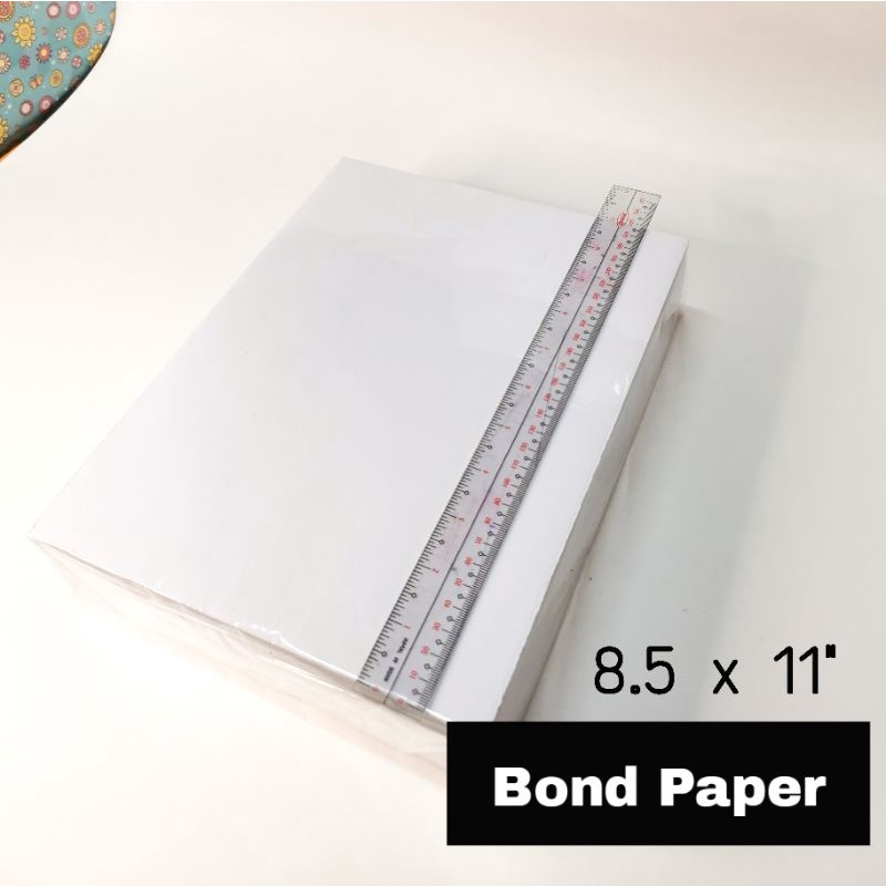 Short bond paper Letter size ( 8.5x 11