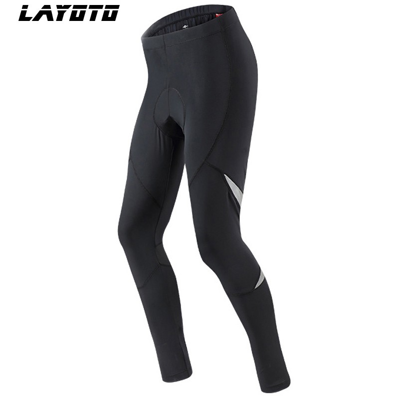 Men's Reflective Bicycle Pants Gel Padded Cycling Compression