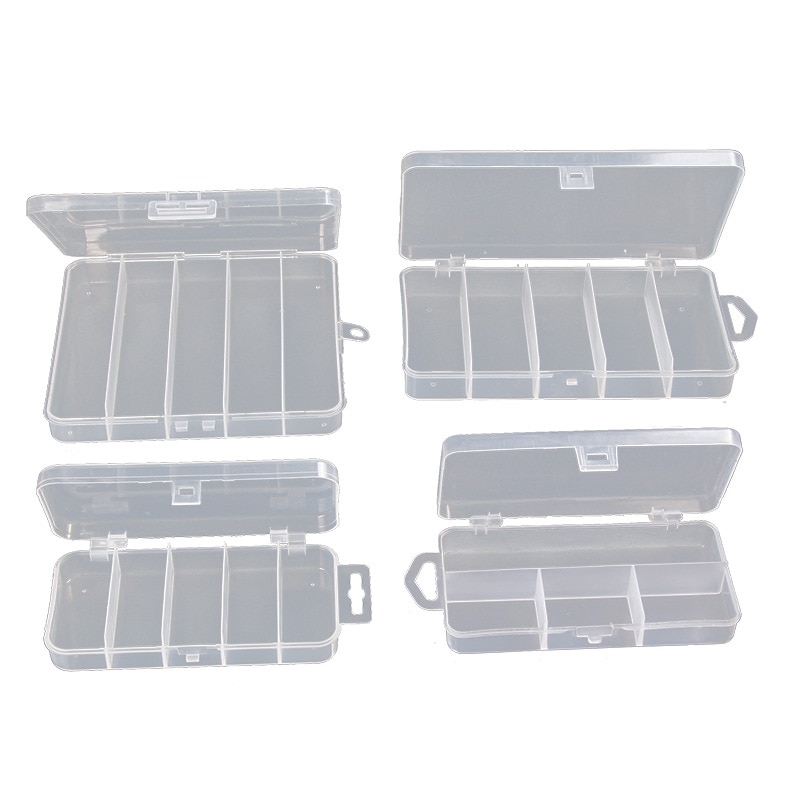 Fishing Tackle Box Transparent Organizer: 3pcs Fishing Case Box Tackles 24  Compartments Containers Fishing Accessory for Jigs Hooks Sinker 