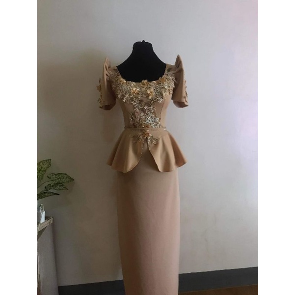 Long gown hot sale filipiniana