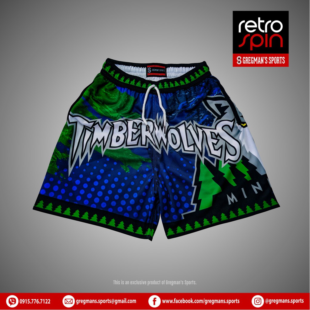 Timberwolves throwback hot sale shorts