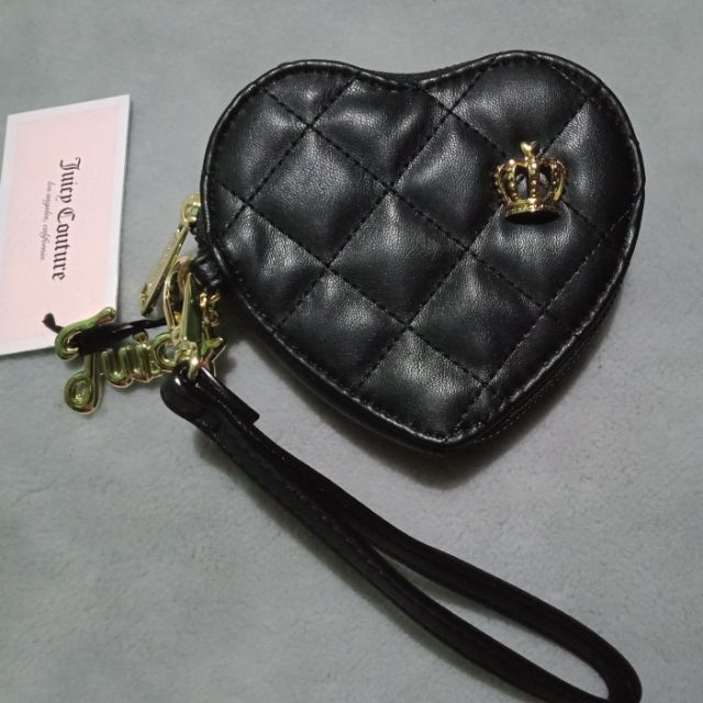 Juicy Couture Crowned Heart Coin Purse Wristlet Wallet Shopee