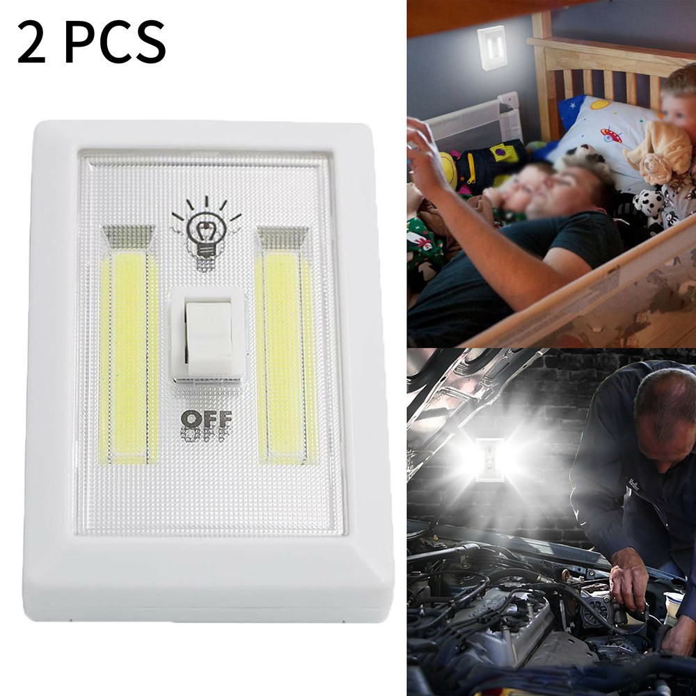 Free shipping 2PCS LED Battery Operated Switch Night Light