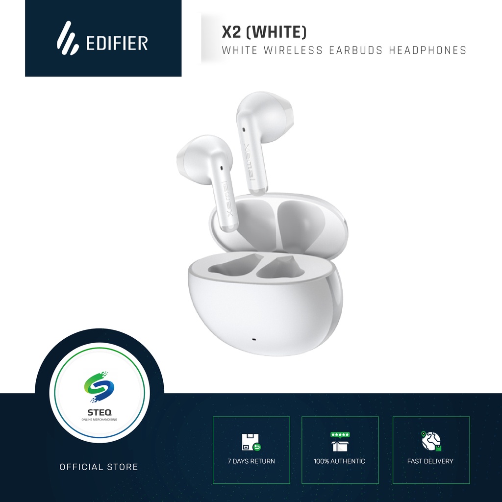 STEQ EDIFIER X2 True Wireless Earbuds Headphones White