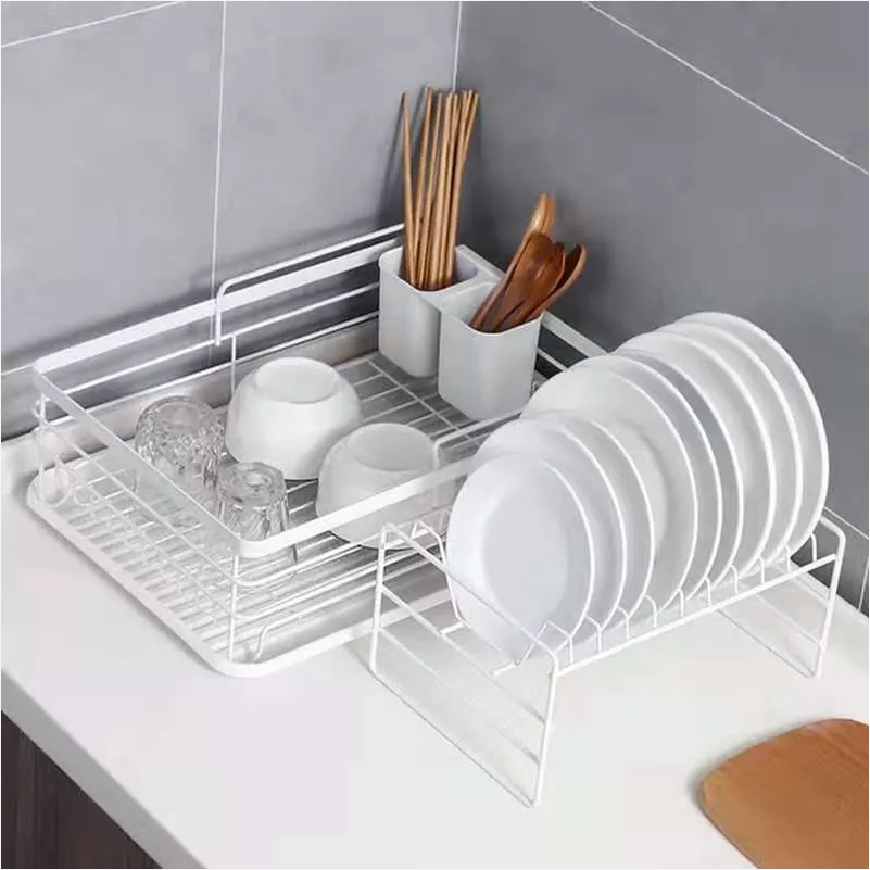 1pc Foldable Dish Rack For Kitchen, Tpr Coated Drying Rack For Tableware  And Dinnerware Storage With Drain