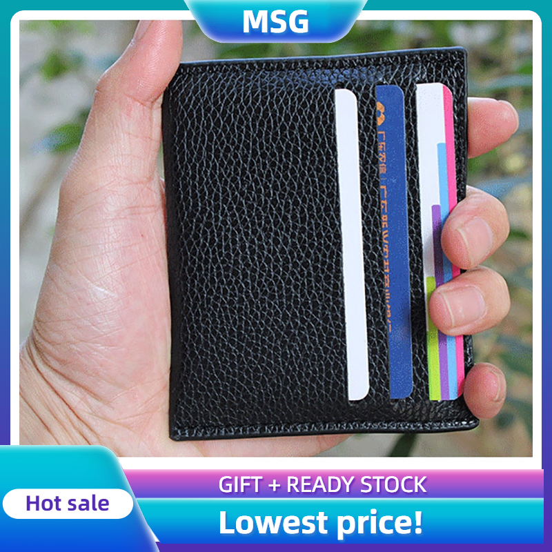 PU Leather Slim Thin Credit Card Holder Mini Wallet Case Card Holder Credit  Card