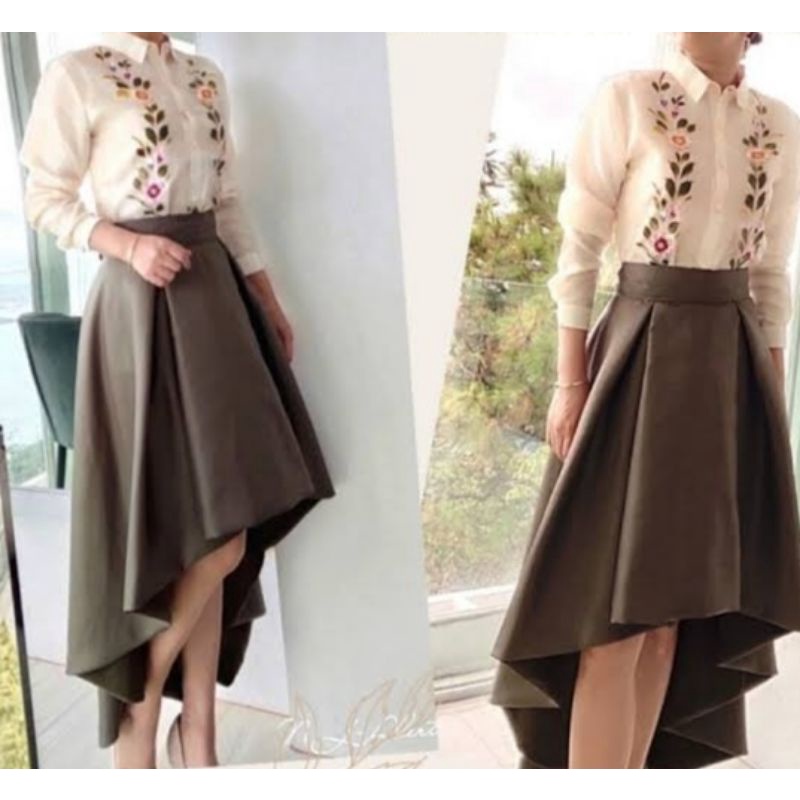 High low hotsell skirt with pants