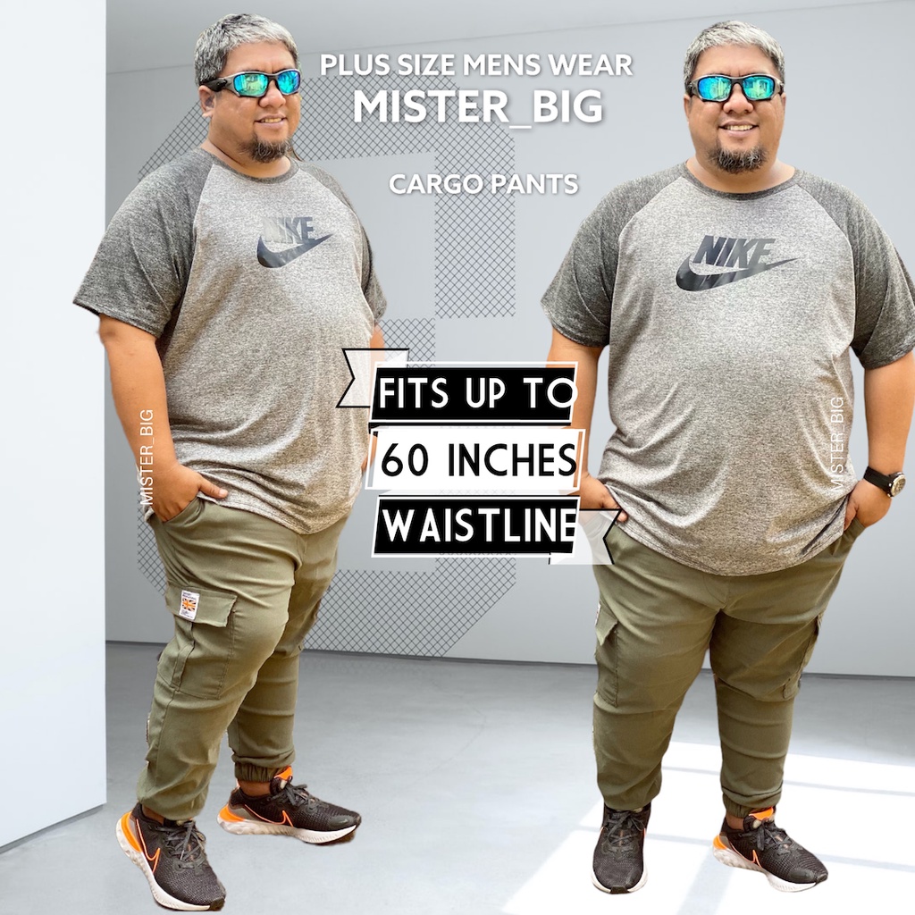 Cargo Pants Basic Plus Size Mens Wear