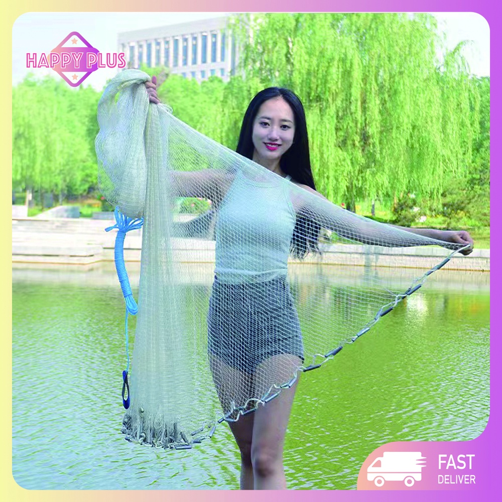 Hand Cast Fishing Net With Large Flying Disc High Strength Throw Net For  Fishing