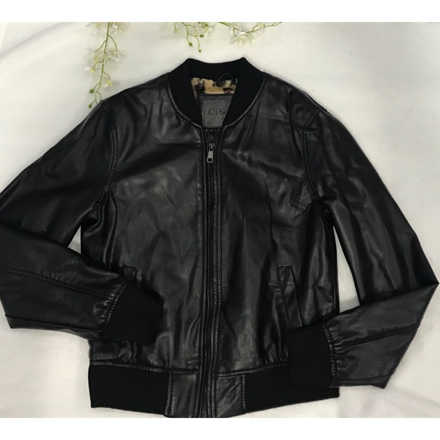 Cavalini black hotsell leather jacket