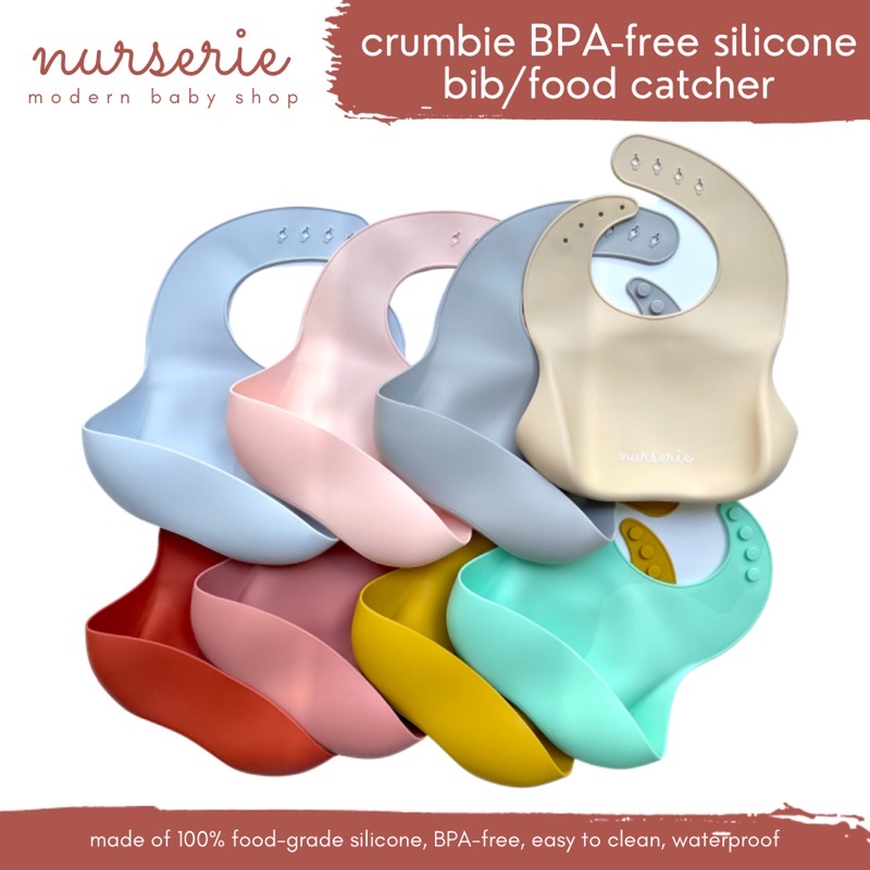 Silicone bibs best sale with crumb catcher